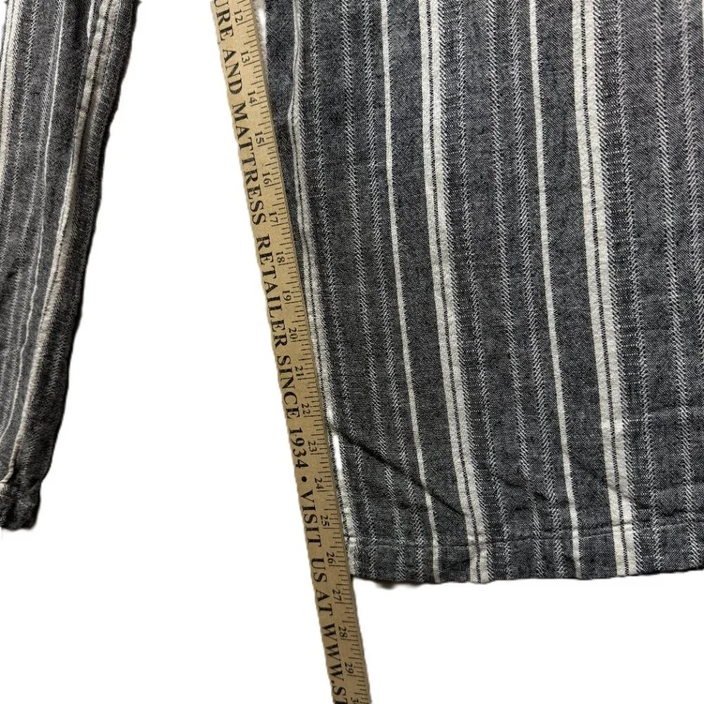 Banana Republic Linen Blend Striped Wide‑Leg Pants Women’s Plus Size 16